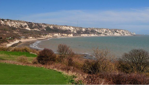 A view of Capel-le-Ferne cliffs