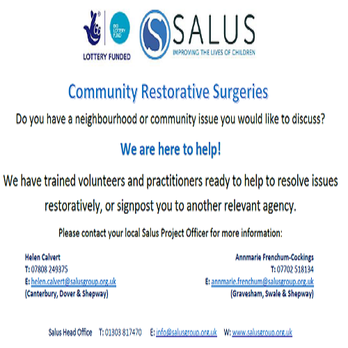 Salus - Improving the lives of children Community Surgeries poster