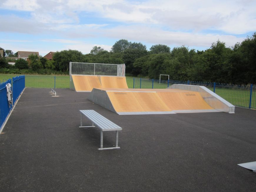 A photo of the skatepark